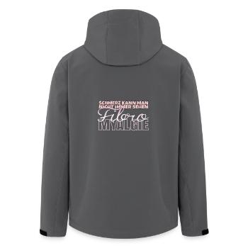 Fibromyalgie - Schmerz kann man nicht immer sehen. - Recycelte Männer Softshell-Jacke von Stanley/Stella - Schwarz - Hinten - AI Model Male 185 light (185cm)