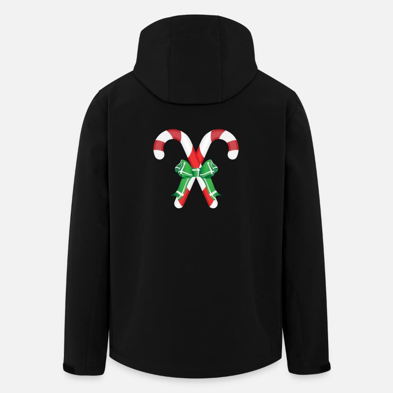 Weihnachts Zuckerstangen - Recycelte Männer Softshell-Jacke von Stanley/Stella - Schwarz