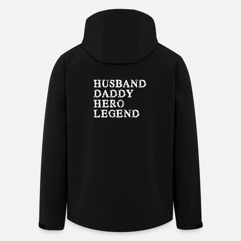 mari légende du héros papa - Veste softshell homme en polyester recyclé Stanley/Stella - noir