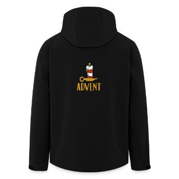 Advent One Candle Weihnachtszeit Countdown Cool - Recycelte Männer Softshell-Jacke von Stanley/Stella - Schwarz - Hinten - AI Model Male 185 light (185cm)