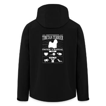 Tibetan Terrier owner gift - Men’s Recycled Softshell Jacket by Stanley/Stella - black - Back - AI Model Male 185 light (185cm)