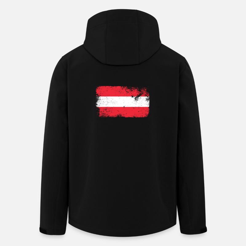 Österreich - Recycelte Männer Softshell-Jacke Discoverer von Stanley/Stella - Schwarz