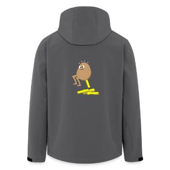 potato poof Pommes Frenchfries funny xmas new haha - Recycelte Männer Softshell-Jacke von Stanley/Stella - Schwarz - Hinten - AI Model Male 185 light (185cm)