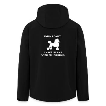 Pudel Zwergpudel Königspudel Hund Hunde Liebe Dog - Recycelte Männer Softshell-Jacke von Stanley/Stella - Schwarz - Hinten - AI Model Male 185 light (185cm)
