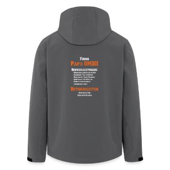 Firma Papa GmbH Geschenk zum Vatertag - Recycelte Männer Softshell-Jacke von Stanley/Stella - Schwarz - Hinten - AI Model Male 185 light (185cm)