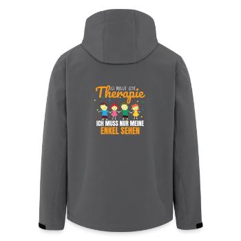 Oma, Omi, Geschenk, Tshirt, Großmutter, Großeltern - Recycelte Männer Softshell-Jacke von Stanley/Stella - Schwarz - Hinten - AI Model Male 185 light (185cm)