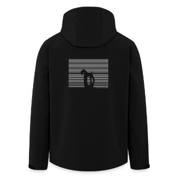 Blauer Irischer Terrier Hund T-Shirt Geschenk - Recycelte Männer Softshell-Jacke von Stanley/Stella - Schwarz - Hinten - AI Model Male 185 light (185cm)