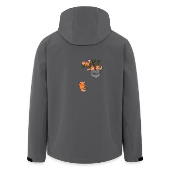 Red Panda - Roter Panda Katzenbär, Bärenkatze - Recycelte Männer Softshell-Jacke von Stanley/Stella - Schwarz - Hinten - AI Model Male 185 light (185cm)