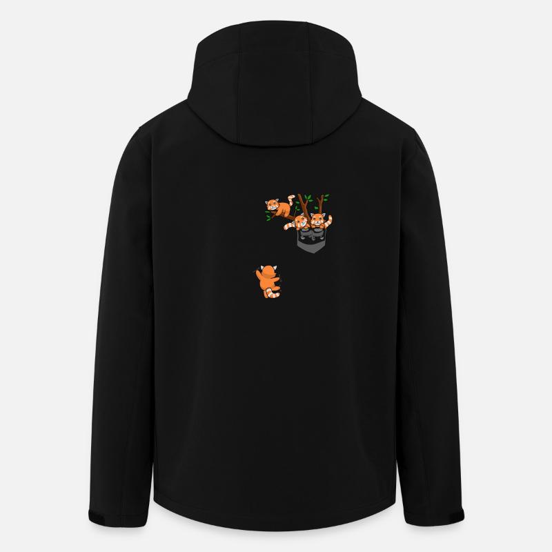 Red Panda - Roter Panda Katzenbär, Bärenkatze - Recycelte Männer Softshell-Jacke von Stanley/Stella - Schwarz