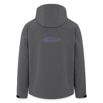 Motorcycle Love Heartbeat Gift ECG Puls Biker - Men’s Recycled Softshell Jacket by Stanley/Stella - black - Back - AI Model Male 185 light (185cm)