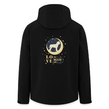 Italienischer Trüffelhund Hund T-Shirt Geschenk - Recycelte Männer Softshell-Jacke von Stanley/Stella - Schwarz - Hinten - AI Model Male 185 light (185cm)