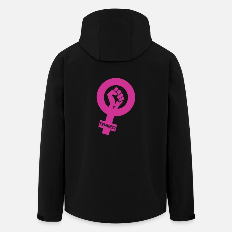 Feminist als Geschenk - Recycelte Männer Softshell-Jacke von Stanley/Stella - Schwarz