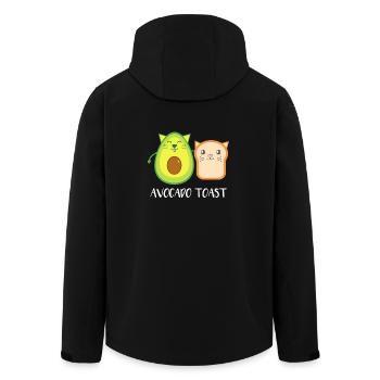 Avocado & Toast Funny T Shirt - Recycelte Männer Softshell-Jacke von Stanley/Stella - Schwarz - Hinten - AI Model Male 185 light (185cm)