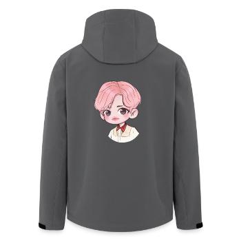 Chibi Jin Blood sweatshirt and tears - Men’s Recycled Softshell Jacket by Stanley/Stella - black - Back - AI Model Male 185 light (185cm)