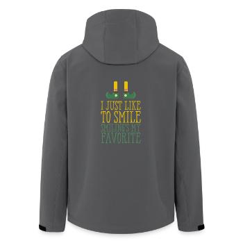 J'aime juste sourire, sourire mes elfes préférés - Veste softshell homme en polyester recyclé Stanley/Stella - noir - Dos - AI Model Male 185 light (185cm)