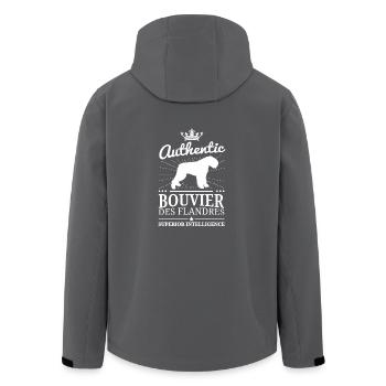 Flandre Cattle Dog Dog T-shirt Cadeau - Veste softshell homme en polyester recyclé Stanley/Stella - noir - Dos - AI Model Male 185 light (185cm)
