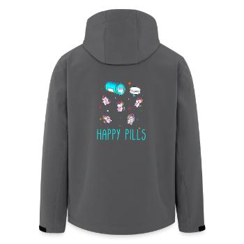 Happy Pills - Veste softshell homme en polyester recyclé Stanley/Stella - noir - Dos - AI Model Male 185 light (185cm)