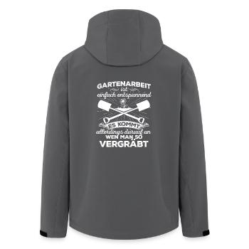 Garten Gartenarbeit - Recycelte Männer Softshell-Jacke von Stanley/Stella - Schwarz - Hinten - AI Model Male 185 light (185cm)