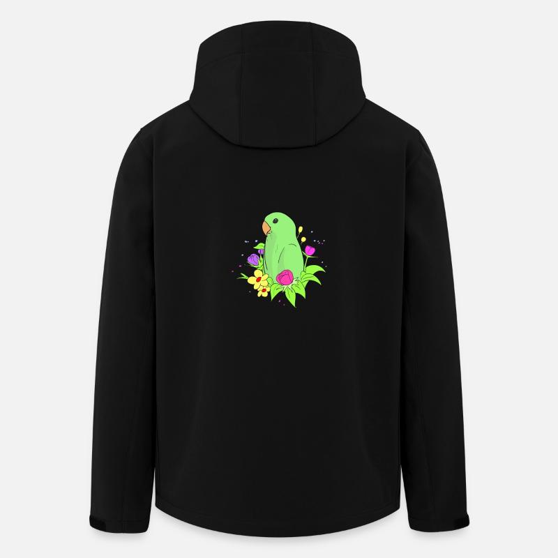 Dwarf Parrot Parakeet Parrots Inseparable - Men’s Recycled Softshell Jacket by Stanley/Stella - black