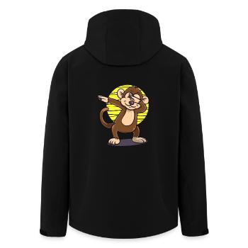 Dabbing dab Affe lustig Geschenk Gruselig Geburt - Recycelte Männer Softshell-Jacke von Stanley/Stella - Schwarz - Hinten - AI Model Male 185 light (185cm)