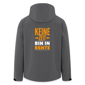 keine zeit bin in rente shirt 4 - Recycelte Männer Softshell-Jacke von Stanley/Stella - Schwarz - Hinten - AI Model Male 185 light (185cm)