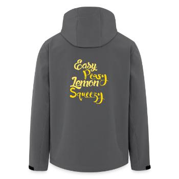 Funny Saying Rhyme Humor Geek Funny Gift - Men’s Recycled Softshell Jacket by Stanley/Stella - black - Back - AI Model Male 185 light (185cm)