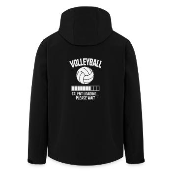 Volleyball Talent loading Bitte Warten Geschenk - Recycelte Männer Softshell-Jacke von Stanley/Stella - Schwarz - Hinten - AI Model Male 185 light (185cm)