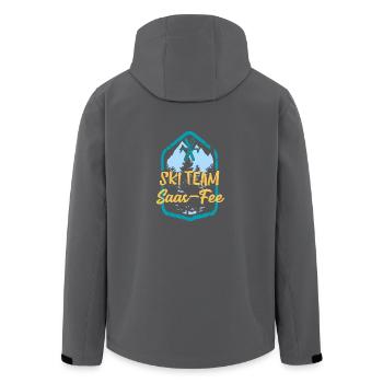 Skiteam Saas-Fee Ski Team Gift - Men’s Recycled Softshell Jacket by Stanley/Stella - black - Back - AI Model Male 185 light (185cm)