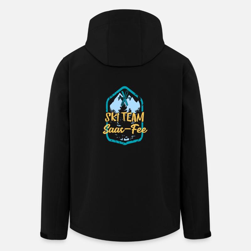 Skiteam Saas-Fee Ski Team Gift - Men’s Recycled Softshell Jacket by Stanley/Stella - black