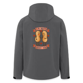 Nuts Nüsse Valentinstag Geschenk Liebe Paare - Recycelte Männer Softshell-Jacke von Stanley/Stella - Schwarz - Hinten - AI Model Male 185 light (185cm)