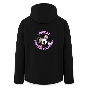 I Suck At Fantasy Football T Shirt Gift - Recycelte Männer Softshell-Jacke von Stanley/Stella - Schwarz - Hinten - AI Model Male 185 light (185cm)