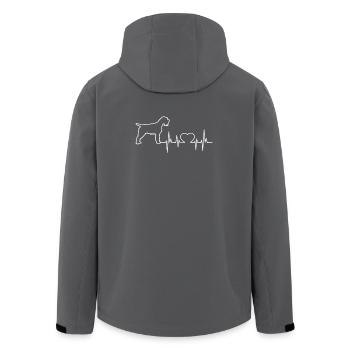 Griffon Korthals Shirt Gift - Men’s Recycled Softshell Jacket by Stanley/Stella - black - Back - AI Model Male 185 light (185cm)