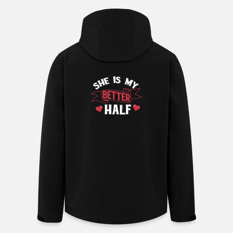 Elle est ma meilleure moitié - Veste softshell homme en polyester recyclé Stanley/Stella - noir