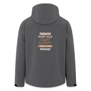Fakturist Superhelden Geschenk Shirt - Recycelte Männer Softshell-Jacke von Stanley/Stella - Schwarz - Hinten - AI Model Male 185 light (185cm)