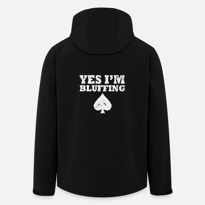 Je suis shirt Bluffer Poker - Veste softshell homme en polyester recyclé Stanley/Stella - noir