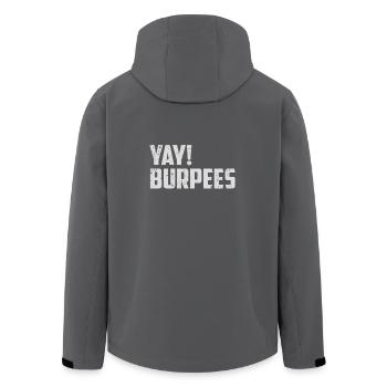 Yay Burpees Shirt - Recycelte Männer Softshell-Jacke von Stanley/Stella - Anthrazit - Hinten - AI Model Male 185 light (185cm)