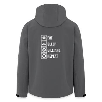 Eat Sleep Billiard Repeat Geschenk Billard Pool - Recycelte Männer Softshell-Jacke von Stanley/Stella - Anthrazit - Hinten - AI Model Male 185 light (185cm)
