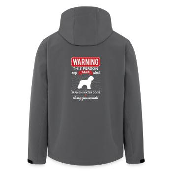 Spanischer Wasserhund Shirt Geschenk - Recycelte Männer Softshell-Jacke von Stanley/Stella - Anthrazit - Hinten - AI Model Male 185 light (185cm)