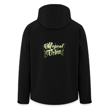 Magical Vegan - Magic Vegan - Animal Rights - Men’s Recycled Softshell Jacket by Stanley/Stella - black - Back - AI Model Male 185 light (185cm)