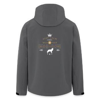 Cavalier King Charles Spaniel Shirt - Recycelte Männer Softshell-Jacke von Stanley/Stella - Anthrazit - Hinten - AI Model Male 185 light (185cm)