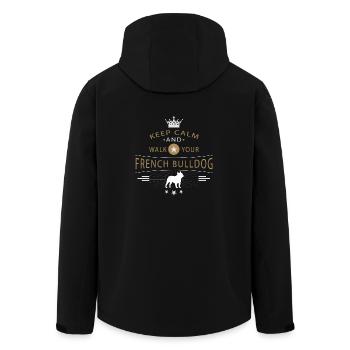 Shirt bouledogue français - Veste softshell homme en polyester recyclé Stanley/Stella - noir - Dos - AI Model Male 185 light (185cm)