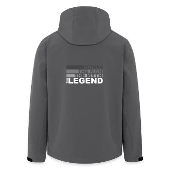 Uncle - The man, the myth, the legend - Men’s Recycled Softshell Jacket by Stanley/Stella - black - Back - AI Model Male 185 light (185cm)