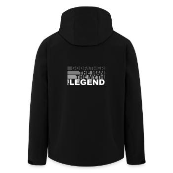 Godfather - The man, the myth, the legend - Men’s Recycled Softshell Jacket by Stanley/Stella - black - Back - AI Model Male 185 light (185cm)