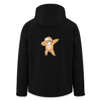 Dabbing Faultier Tanz lustiges Geschenk - Recycelte Männer Softshell-Jacke von Stanley/Stella - Schwarz - Hinten - AI Model Male 185 light (185cm)