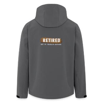 Retraité Pas mon problème de retraite Anymore drôle - Veste softshell homme en polyester recyclé Stanley/Stella - noir - Dos - AI Model Male 185 light (185cm)