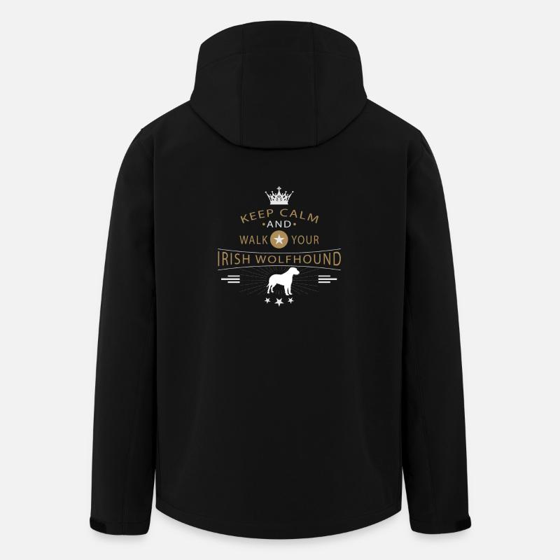 Irischer Wolfshund Shirt - Recycelte Männer Softshell-Jacke von Stanley/Stella - Schwarz