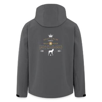Water Dog of Romagna Shirt - Men’s Recycled Softshell Jacket by Stanley/Stella - anthracite - Back - AI Model Male 185 light (185cm)