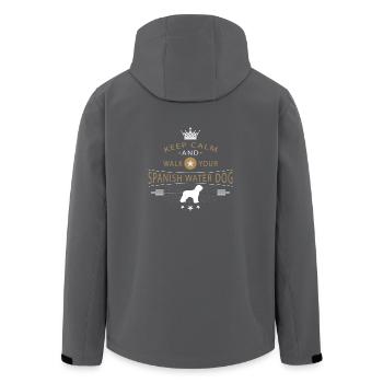 Spanischer Wasserhund Shirt - Recycelte Männer Softshell-Jacke von Stanley/Stella - Schwarz - Hinten - AI Model Male 185 light (185cm)