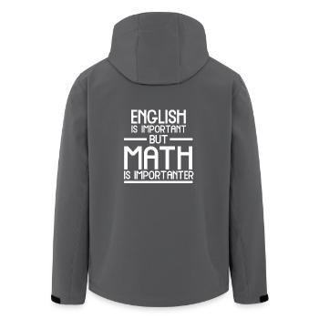 Cadeau pour professeur de mathématiques ou professeur de mathématiques - Veste softshell homme en polyester recyclé Stanley/Stella - noir - Dos - AI Model Male 185 light (185cm)