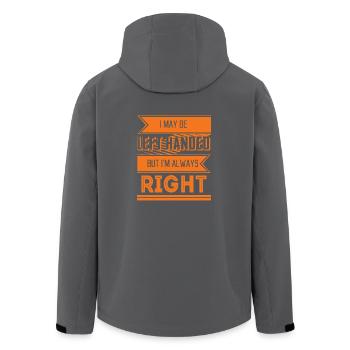 je suis parti peut-être, mais toujours main droite - Veste softshell homme en polyester recyclé Stanley/Stella - noir - Dos - AI Model Male 185 light (185cm)